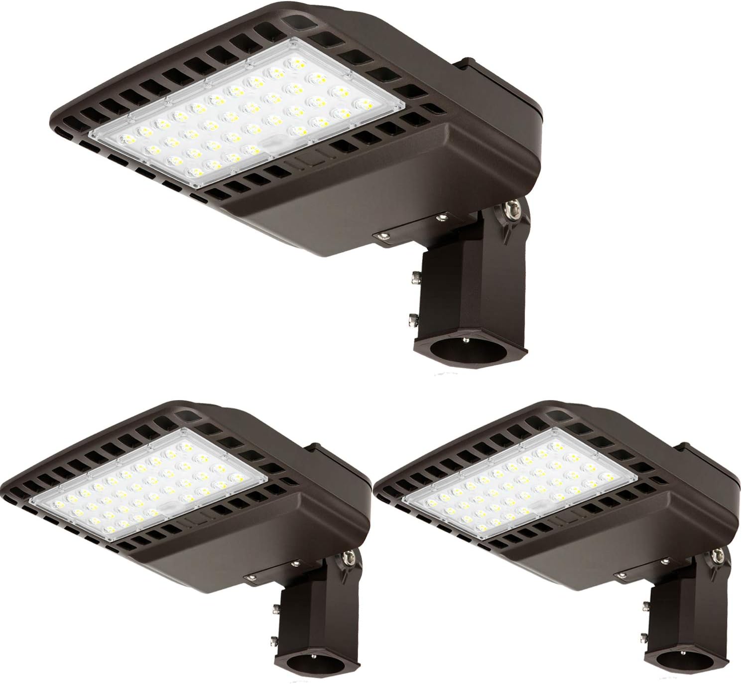 150W LED Parking Lot Lights 19500LM Natural White 5000K IP65 Waterproof