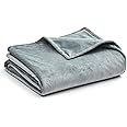 YnM Minky Duvet Cover for Weighted Blankets (48''x72'') - Light Grey Print