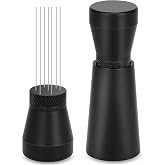 Apexstone Coffee Stirrer Tool, Coffee Stirring Tamper WDT Distribution Tool, Needle Distribution Tool Espresso, WDT Tool Espresso with Stand Black, WDT Tool Espresso Needle