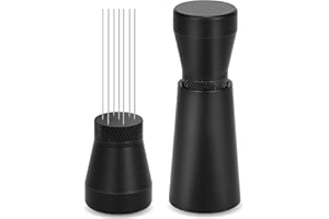 Apexstone Coffee Stirrer Tool, Coffee Stirring Tamper WDT Distribution Tool, Needle Distribution Tool Espresso, WDT Tool Espresso with Stand Black, WDT Tool Espresso Needle