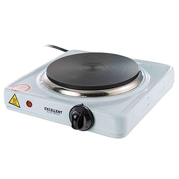 Elektrische Kochplatte 1000 Watt Kochfeld Herdplatte Campingkocher Weiss Spezialgerate Kochplatten