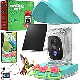 birdsnap® Hummingbird Feeder with Camera Solar Powered, 2K Live Stream AI Bird Identification with 32GB Card Ant Moat Weatherproof WiFi Smart Bird Feeder Camera for Outdoor Birds Watching Gifts