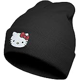 Kitty Beanie Anime Beanies Red Kitty Knit Hat Cute Kawaii Winter Hats for Girls Gifts Funny Beanie Hat for Women