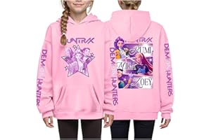 Kpop Demon Hoodie for Girls Cartoon Anime Hooded Long Sleeve Pullover Sweatshirt Clothes for Kids