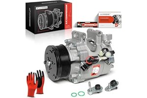 A-Premium Air Conditioner AC Compressor with Clutch Compatible with Honda Civic 1.8L 2006-2011, Replaces# 38800-RNA-A01, 3881