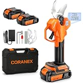 CORANEX 2.05'' / 56 mm Cordless Electric Pruning Shears | Longer Runtime | Brushless Motor | Anti-Slip Handle | Safety Switch