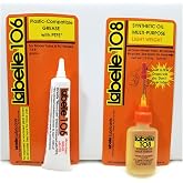 Labelle 2-Pack PTFE Lubricant for N &amp; Z Scale Trains &ndash; 106 Hi-Temp Grease + 108 Light Oil &ndash; for Athearn, Atlas, Kato, Micro-Trains, Con-Cor &amp; More &ndash; Plastic-Safe Precision Kit, Made in USA