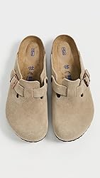 Birkenstock Unisex Boston Soft Footbed, Taupe
