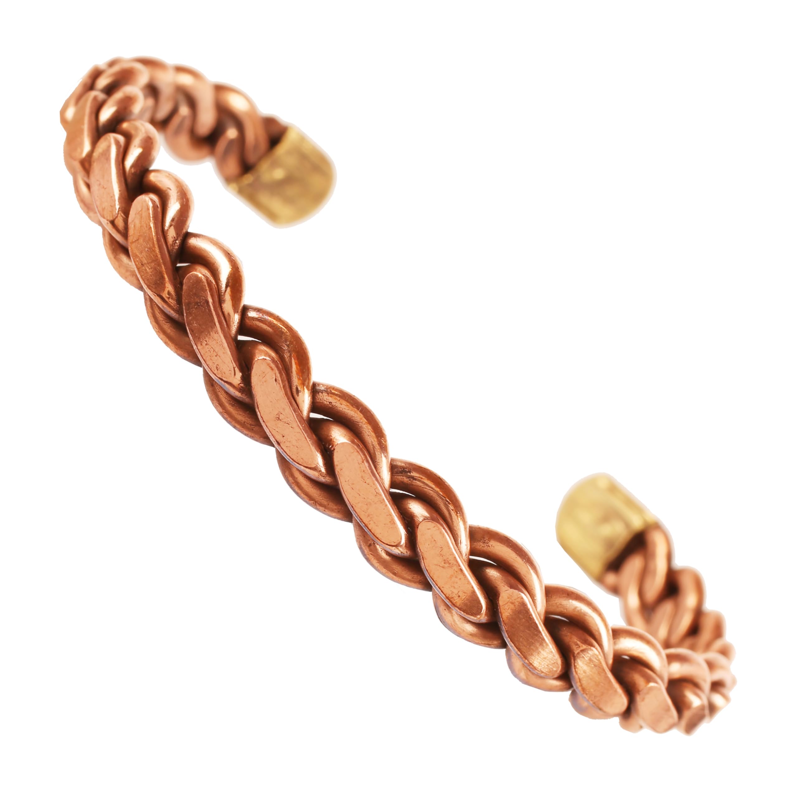 Touchstone Copper bracelet Tibetan style. Hand forged with solid and high gauge pure copper. Elegant braided design.