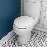 Harbour Housewares Soft Close Toilet Seat White Oval with Chrome Hinges view 5