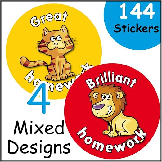 Reward stickers, Children, School, Nursery, "Homework Award" Amazon.co.uk Office Products