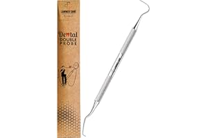 Lawmed Care Plaque and Tartar Remover Stainless Steel Dental Tool Set - Dental Pick, Tooth Scraper - Professional Home Oral Care and Dentist Kit (Pack of 1)