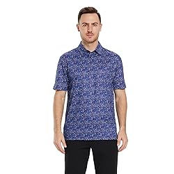 Men's Golf Shirts Dry Fit Short Sleeve Print