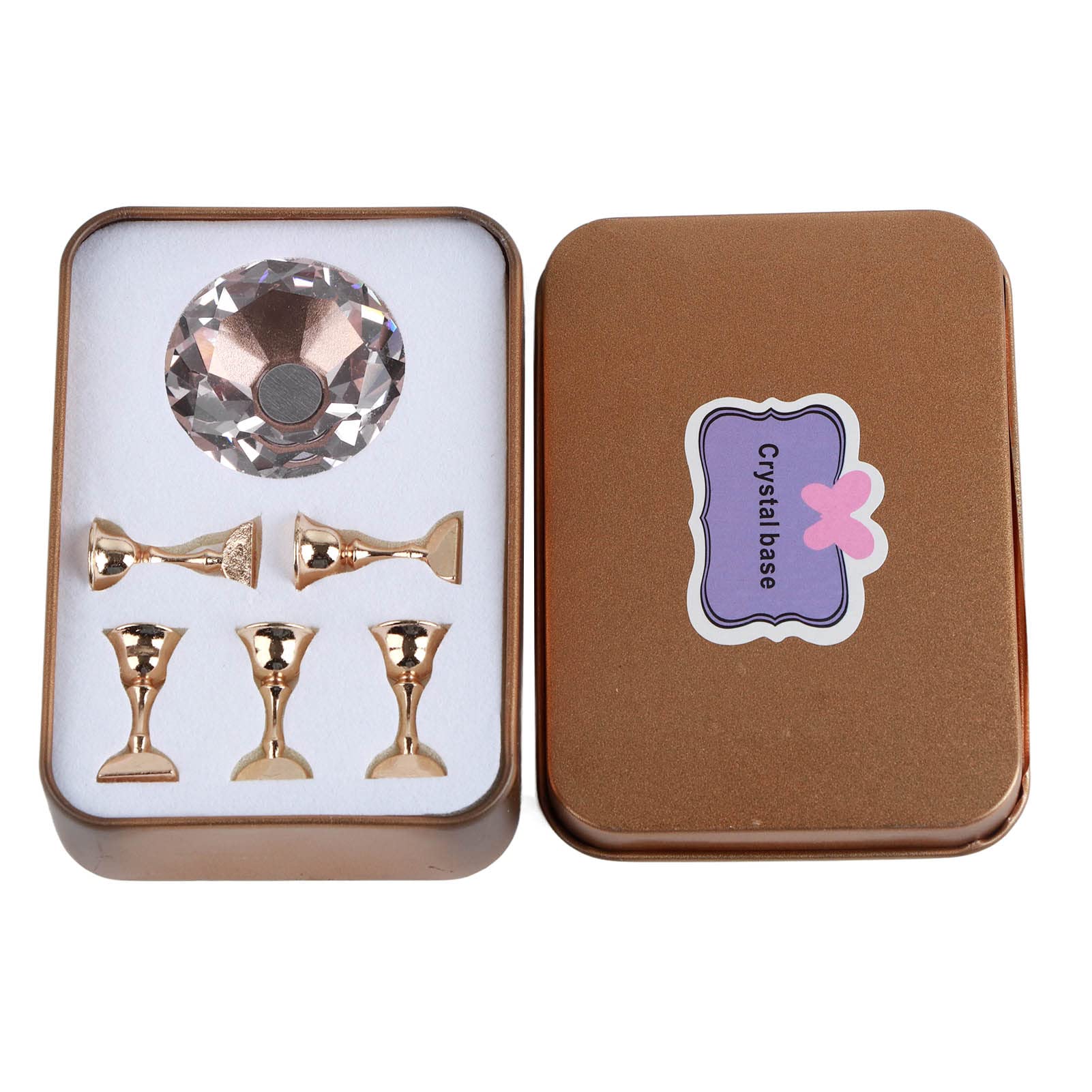 Sonew Magnetic Nail Tip Display Stand – - Holder for Press-Ons, Gel Tips & Art Practice, Rotating Base with Strong Magnet (White)