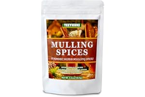 TEEYKUKI New Flavor Mulling Spices for Apple Cider, 5.3oz(150.0g), Mulling Spices Used for Wine & Hot Drinks on Christmas Day, Great Mulled Wine Spices, Turmeric Flavor