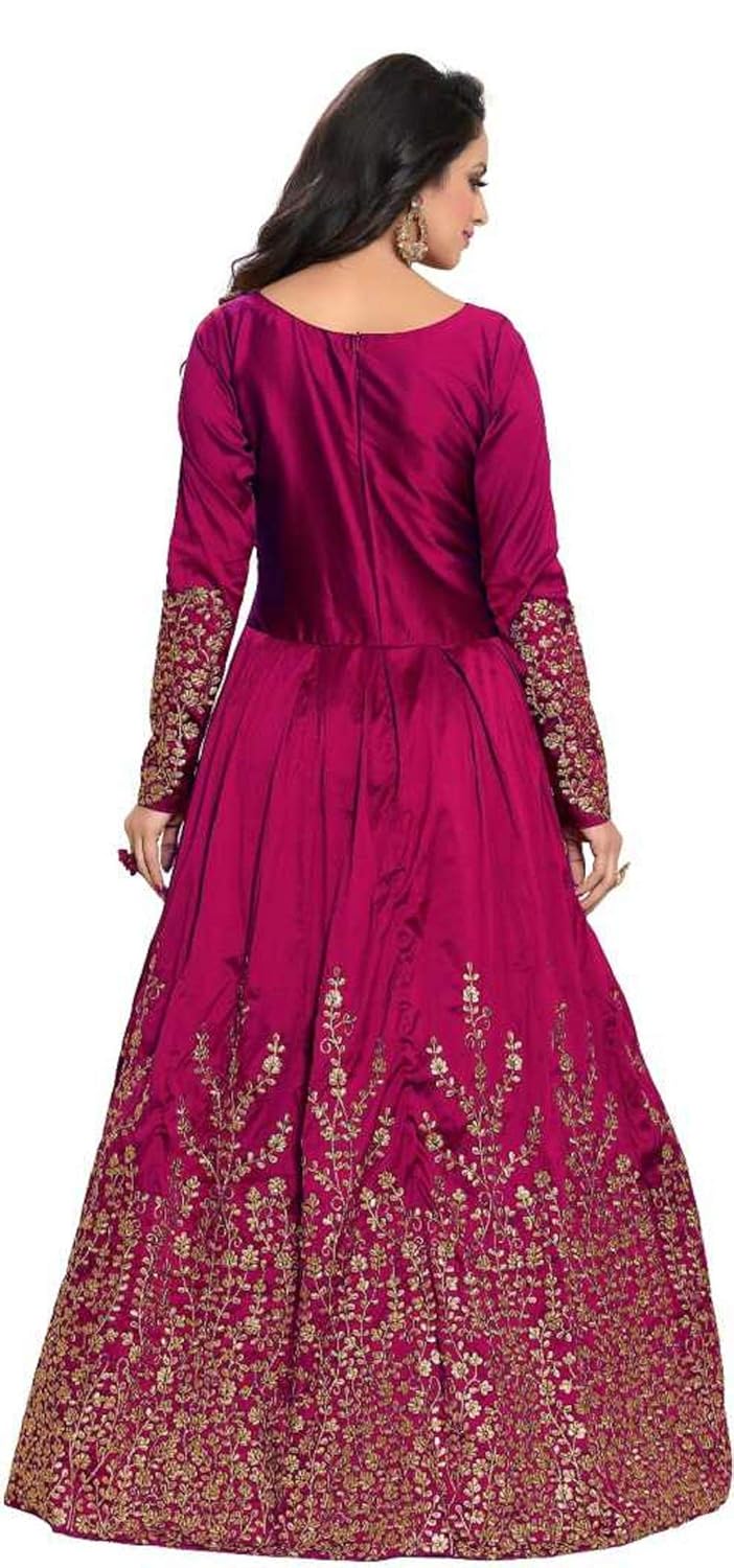 rudra zone tafeta silk anarkali gown