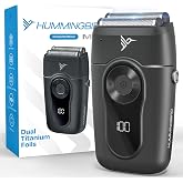 HUMMINGBIRD MK2 Compact Foil Shaver &ndash; No Nick, No Cut, No Razor Burn Face Shaver for Men, Portable USB C Rechargeable, Dual Foil Flex Head Electric Razor