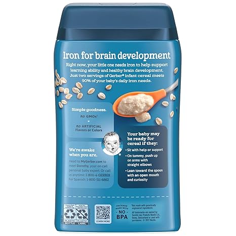 single grain cereal for infants