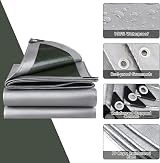 SHANNA 2x3m Heavy Duty Tarpaulin 180 GSM Waterproof PE Tarp Sheet Cover Grommets view 3