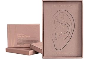 Vie Healing 24k Gold Acupressure Ear Seeds - Reflexology, Ear Seed Chart Included in Ear Seeding Kit - Best Ear Seeds - 40+ Solutions & 24k Gold ACU Seeds Ear Seeds - Medical Grade Ear Seeds - 20 pcs