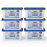 W&E Choice Moisture Absorbers, Portable Humidity Absorber Boxes for Your Bathroom, Closet & Car, Dehumidifier with Fragrance Free, 6 Pack