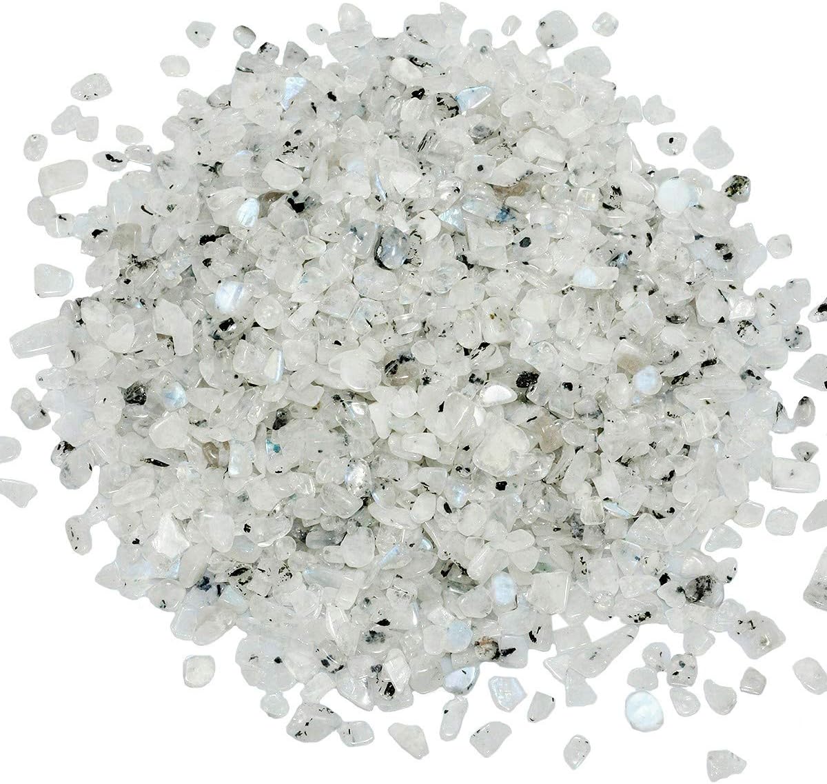 Indoor Fountains & Accessories - SUNYIK Moonstone Tumbled Chips Crystal Crushed Pieces Irregular Shaped 1pound(About 460 Gram)