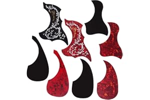 Honbay 8PCS Self Adhesive Anti-Scratch Hummingbird and Water Shaped Acoustic Guitar Pickguard