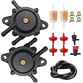 Fuel Pump with Strainers and Oil Hose for Kohler 17HP-25HP Lawn Mower Kohler 7000 series Cub Cadet Briggs and Stratton Mikuni John Deere kawasaki Yamaha Golf Cart Fuel Pump 808656 808492