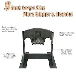 SnugNiture Firewood Kindling Splitter 9IN, XL Cast