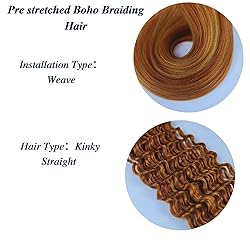 Copper Boho Braiding Hair Curly Braiding Hair for