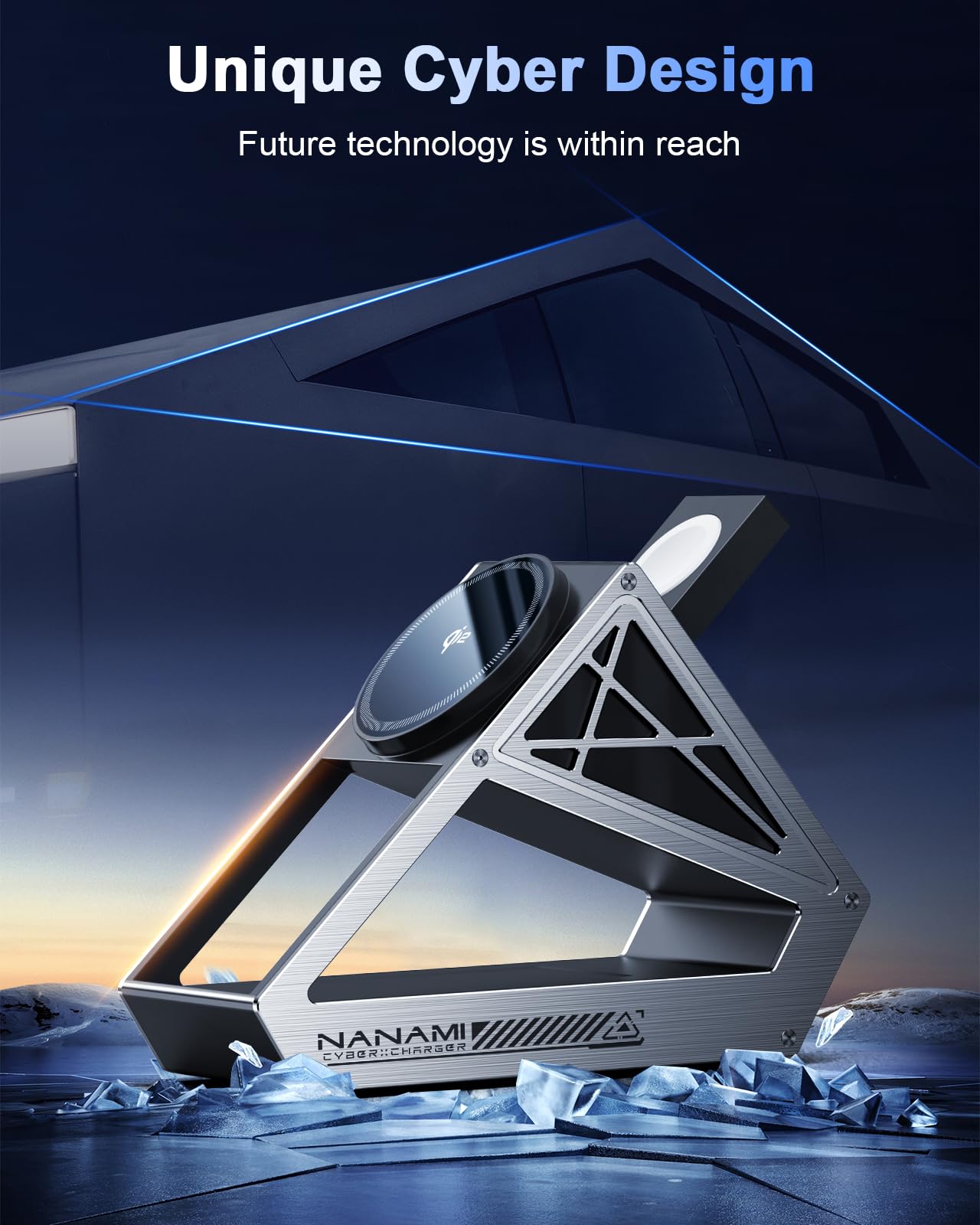 NANAMI 3 in 1 MagSafe Ladegerät mit 30W Netzteil, Qi2 15W iPhone Wireless Charger, Apple Watch Schnellladen 5W für Watch 11/10/9/8/7/Ultra/Ultra2, Ladestation für iPhone 17/16/15/14/13/12 & AirPods 5