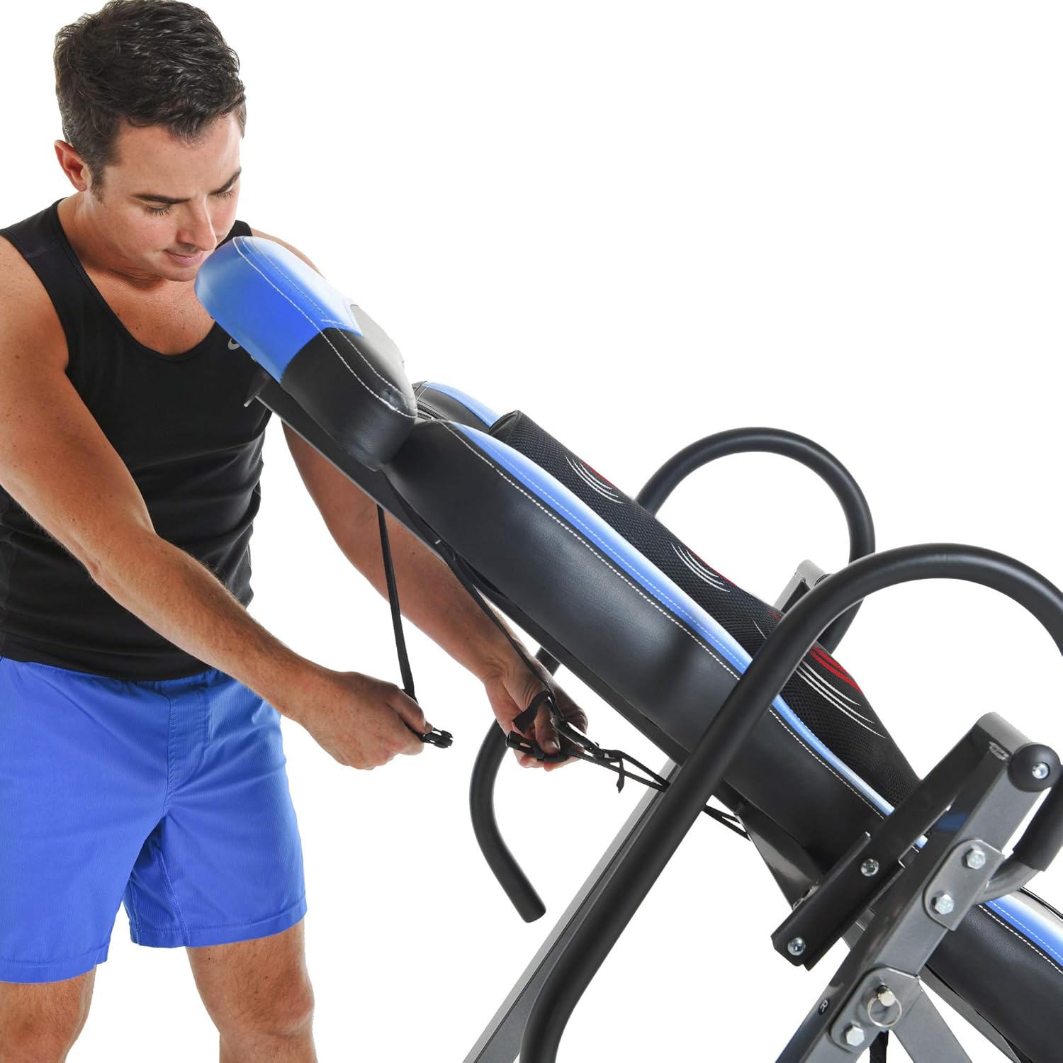 Exerpeutic Inversion Table UL Certified with Heat and Massage Therapy, Blue : Sports & Outdoors