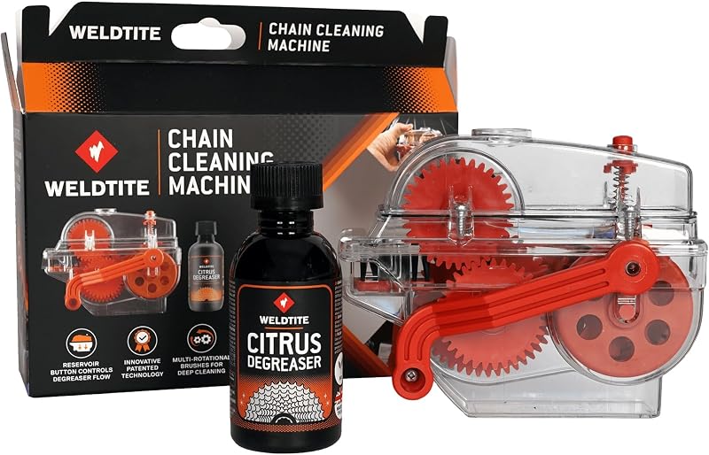 WELDTITE Chain Cleaning Machine for Bikes with Biodegradable Citrus Degreaser