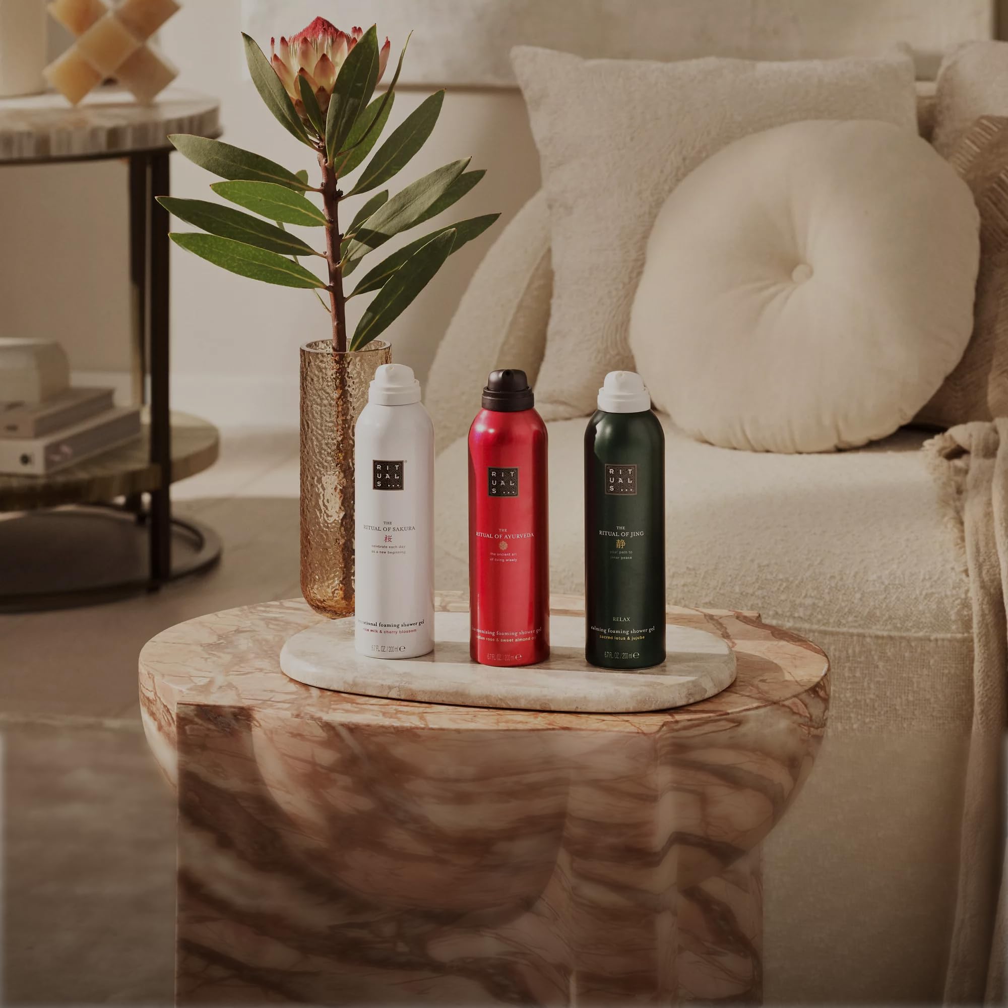 RITUALS Das Vorteilspaket „Rituale von Sakura, Jing und Ayurveda“ | 3 x Duschschaum | pflegendes und revitalisierendes Duschgel | Vorteilspack 3 x 200 ml 4