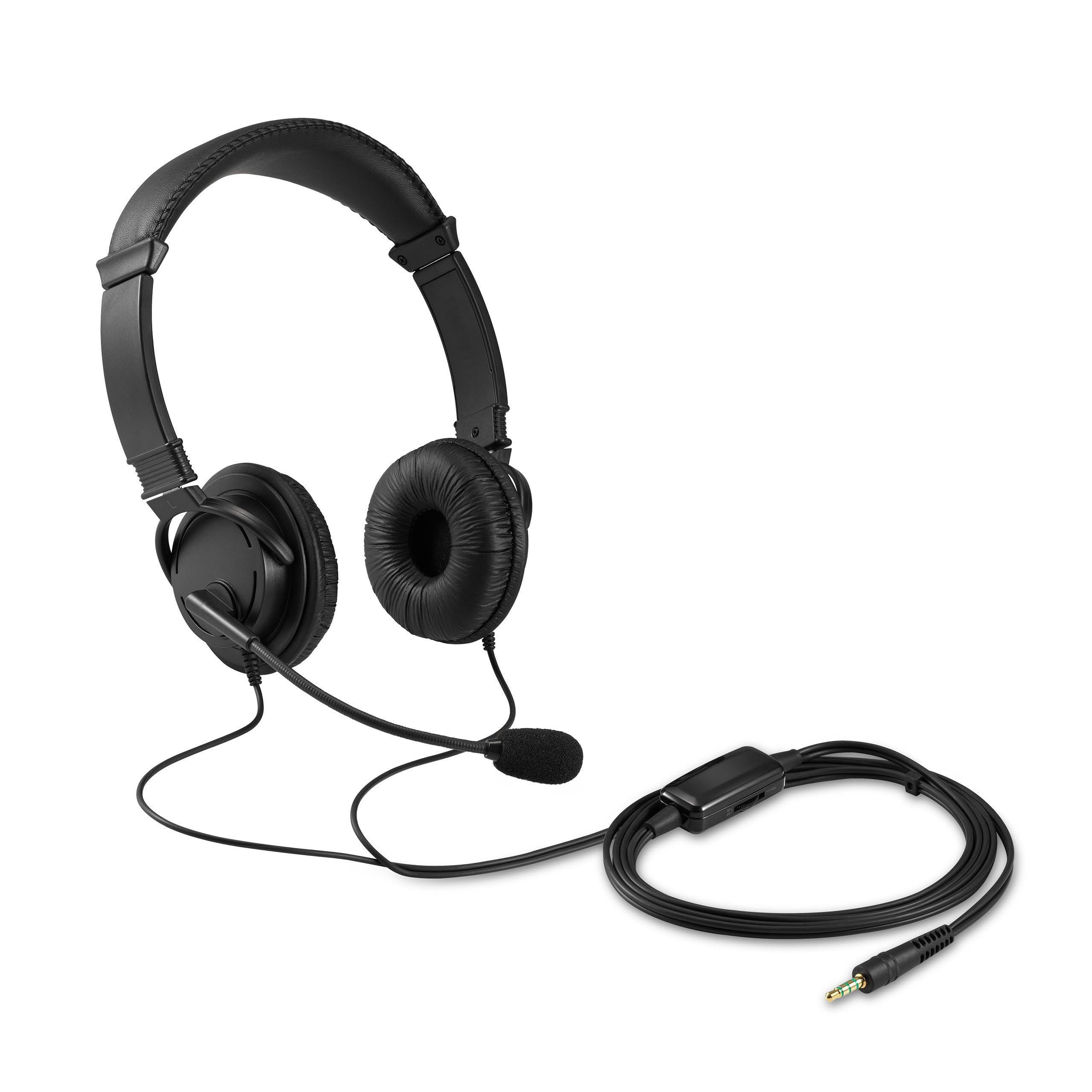 Kensington Hi-Fi Headphones with Mic and Volume Control, Features Rotating Noise-Cancelling Microphone, Adjustable Universal Headband Fits All Ages (K33597WW)