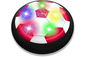 JRD&BS WINL Hover Football Toys for 4-8 Years Old Boys Girls LED Soccer for Kids Football Gifts for 3-12 Old Boy Indoor Sport Game Boy Toys Boys Birthday Gifts for Old Boy Soccer Toy (Red)