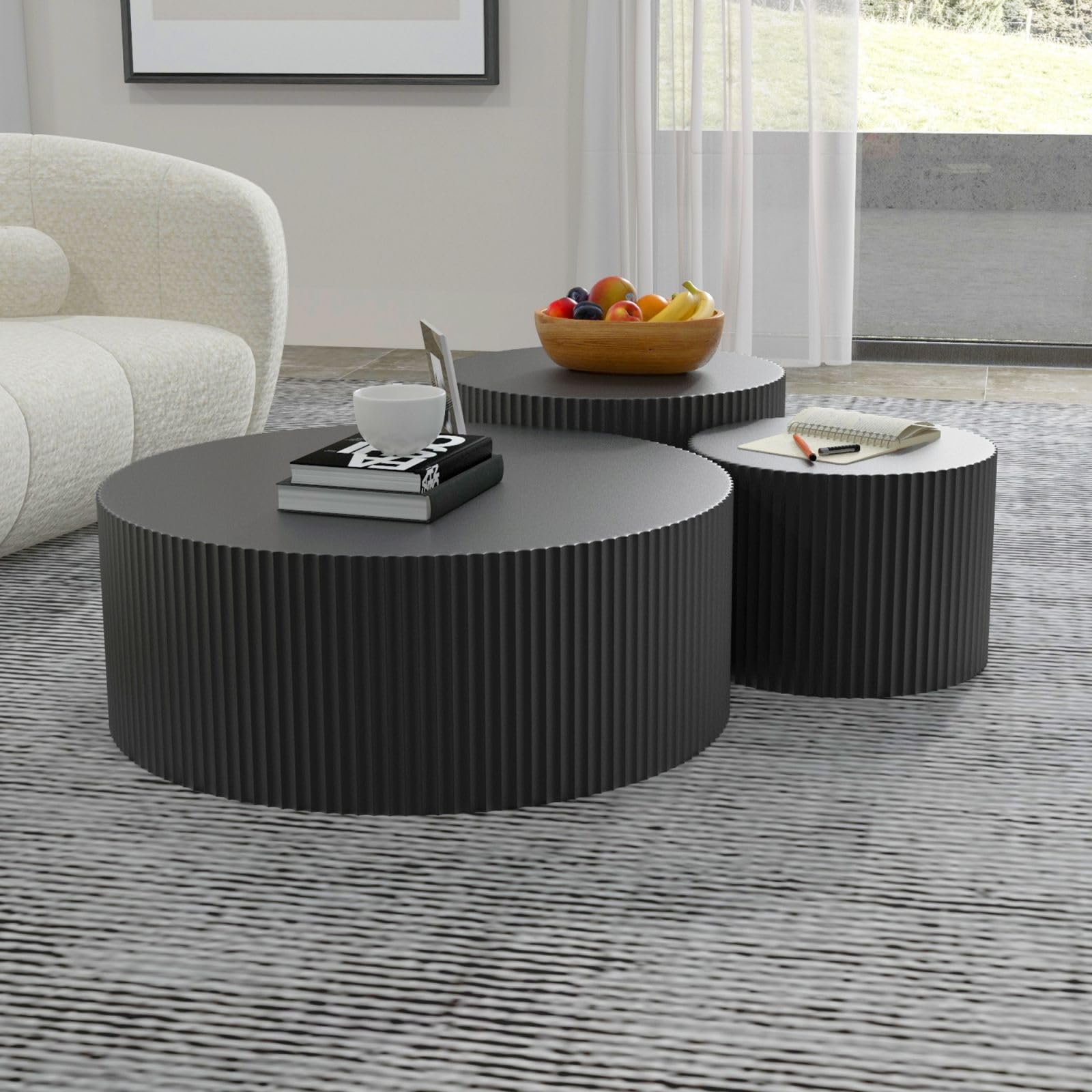 KEVINSPACE Modern Coffee Table Set, 3-Piece