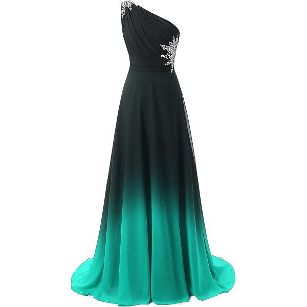 Angela Women's Ombre Long Evening Prom Dresses Chiffon Wedding Party Gowns  BlackPurple18 at Amazon Women's Clothing store