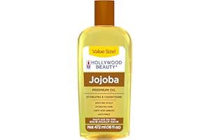 Hollywood Beauty Jojoba Oil for Hair, Scalp, and Skin, VALUE SIZE 16 fl oz - Hydrates and Conditions