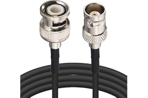 YOTENKO 10ft BNC Male to Female Coaxial Cable 50 Ohm SDI Video Extension for CCTV, DVR, Cameras, SDI Devices, Mobile Antennas