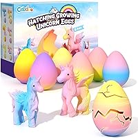 Unicorn Hatching Rainbow Eggs for Kids - 6 Pack Unicorn Toys for Boys & Girls, Birthday Easter Basket Stuffers Gift Ideas for