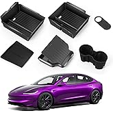 (6 PCS) Center Console Organizer Tray for 2026 2025 Tesla Model Y Juniper & 2026 to 2024 Tesla Model 3 Highland Accessories,