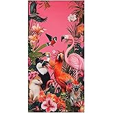 OHTMTHO Tropical Jungle Birds Beach Towel Oversized 36"x72" Quick Dry Microfiber Towels Pool Accessories Cruise Essentials Vacation Gifts Summer Must Haves for Swimming Camping Travel