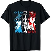 Death Note Blue and Red L vs Light Face Off Anime T-Shirt