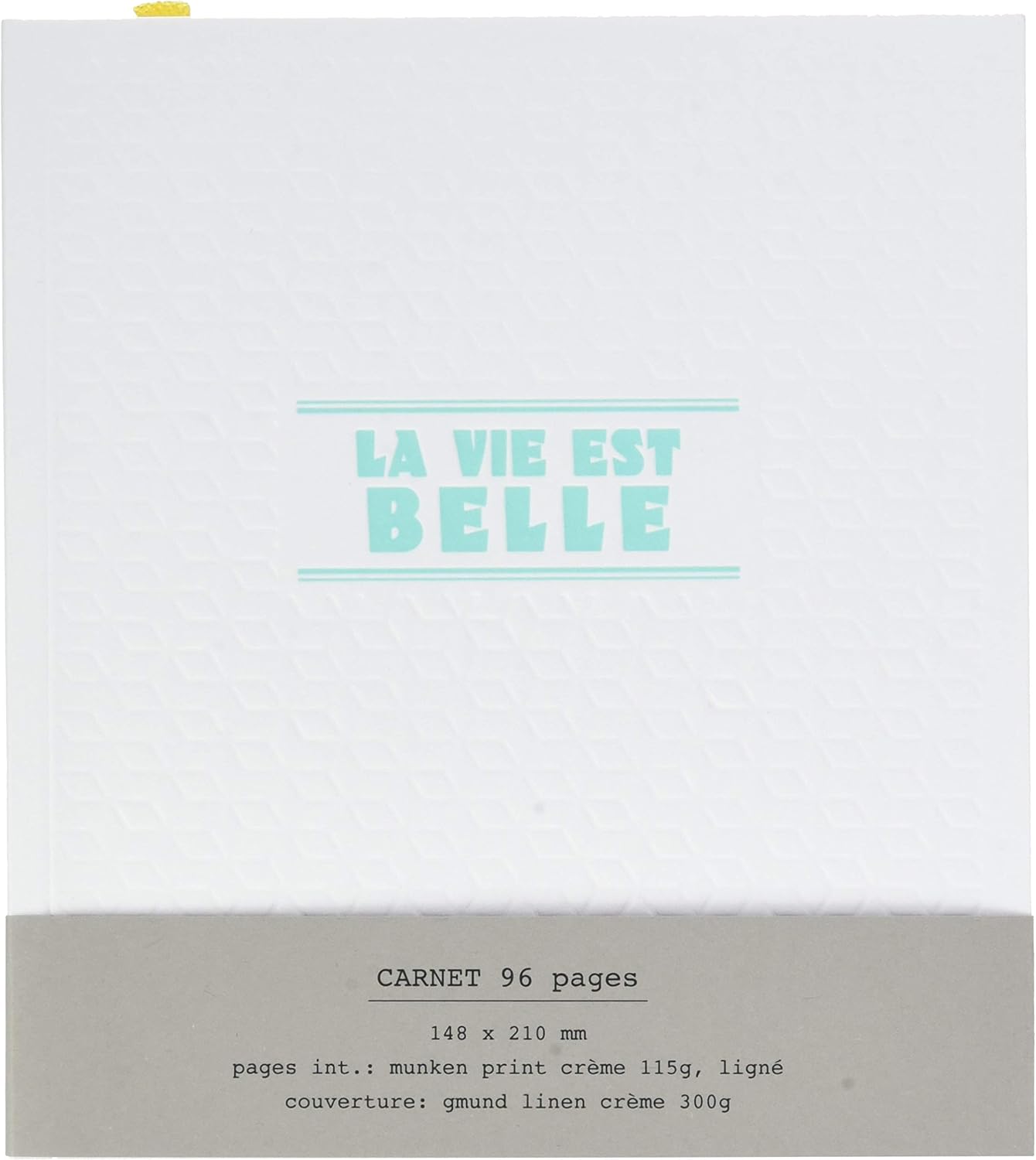 Editions Oberthur 588270 Papette Notebook A5 Typography Life is Beautiful