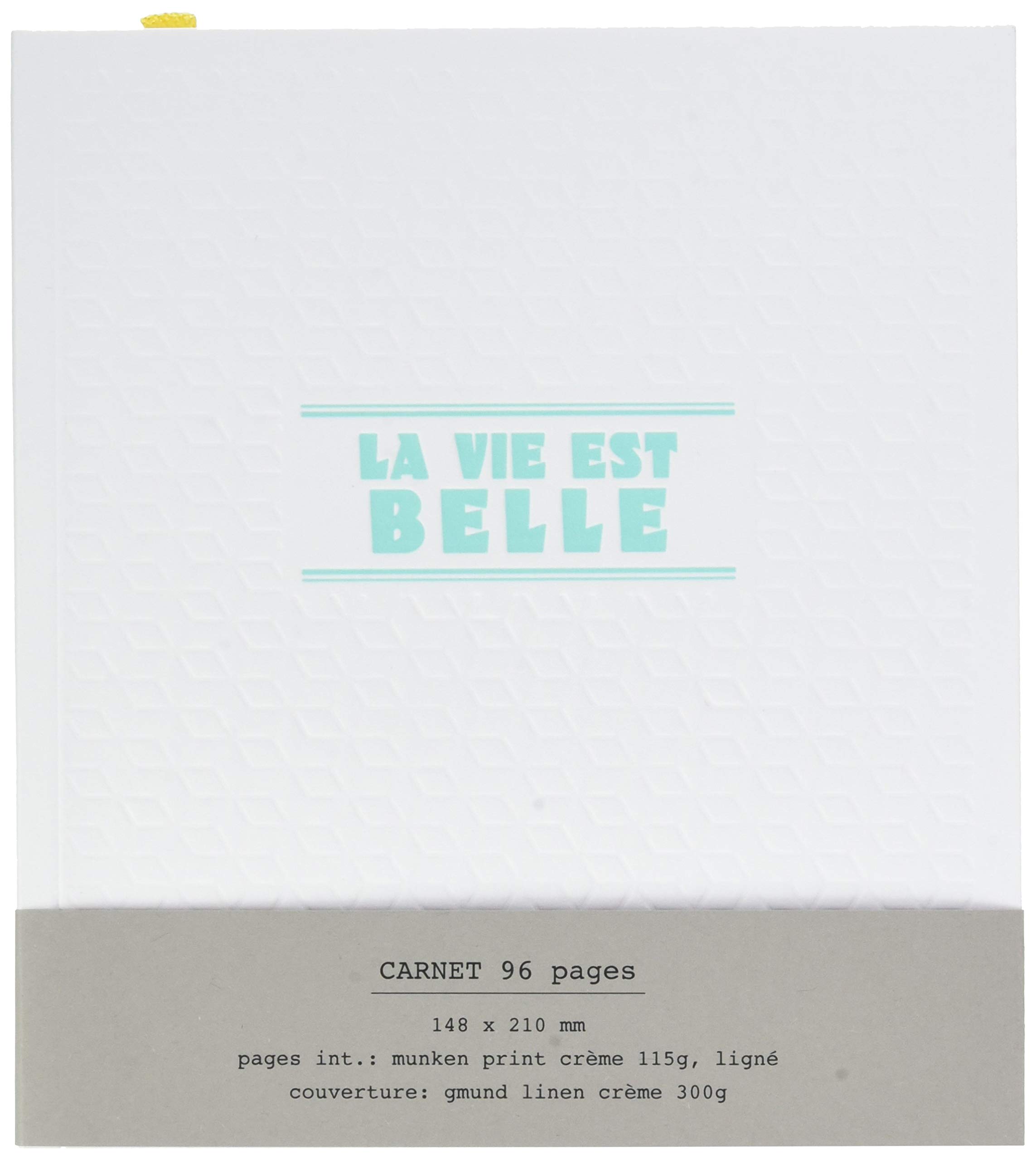 Editions Oberthur 588270 Papette Notebook A5 Typography Life is Beautiful