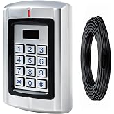Haupowfo Universal Waterproof 12-24V AC/DC Metal Wired Keypad Stand Alone Access Controller for Gate Opener Operator Garage Door Opener and Access Control Security System, Upgraded KPR2000 Keypad