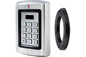 Haupowfo Universal Waterproof 12-24V AC/DC Metal Wired Keypad Stand Alone Access Controller for Gate Opener Operator, Garage Door Opener and Access Control Security System, Upgraded KPR2000 Keypad
