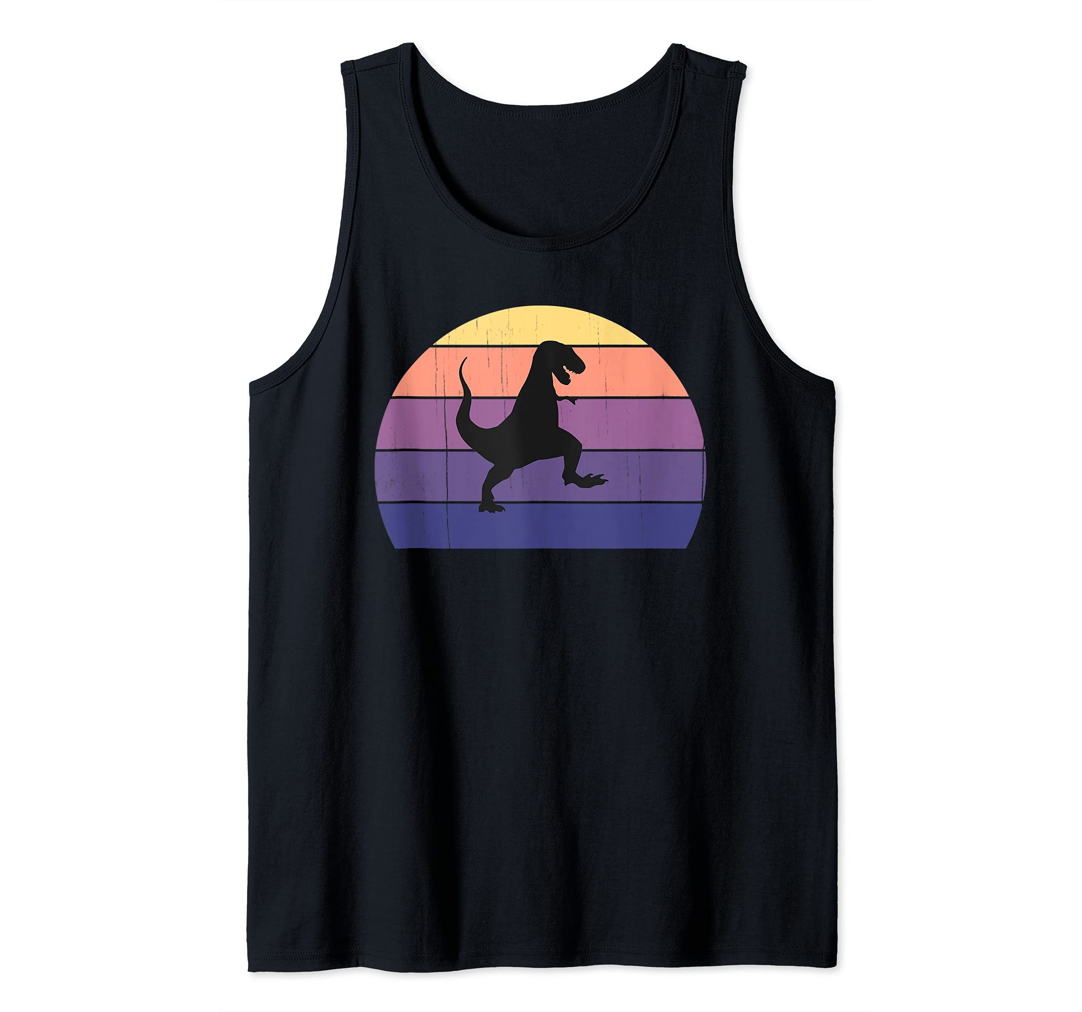 Funny Retro Sunset Trex - Cool Dino / T-Rex Dinosaur Lovers Tank Top