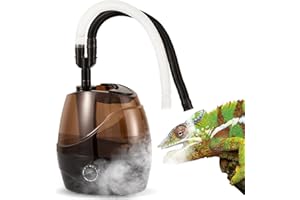 OIIBO Reptile Humidifier Fogger, 2.2L Terrarium Humidifiers with Double Extension Tube Pet Supplies Automatic Reptile Misting System Ideal for Reptiles Amphibians Herps Vivarium